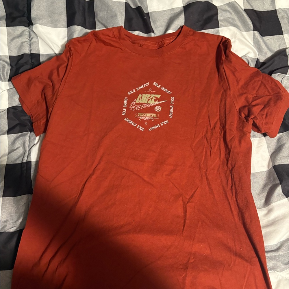 Nike Men's Orange “Swooshtopia” Graphic T-Shirt